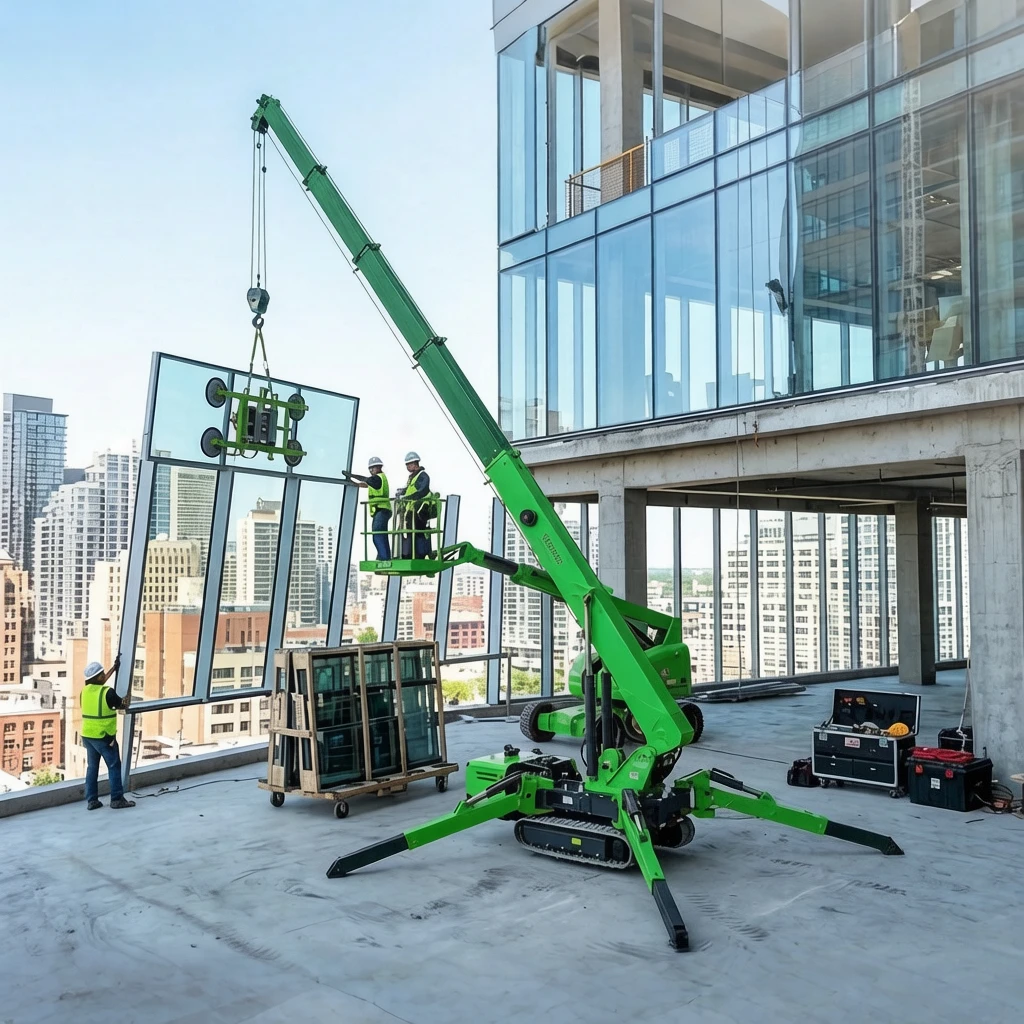 Hot Selling Spider Crane 5 Ton 8 Ton 10T 12 Ton Mini Crawler Crane Long Boom Spider Crane 17m 21m With Fly Jib Factory Price