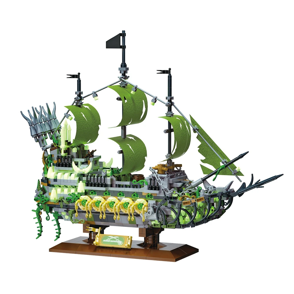 سلسلة سفن القراصنة في العصور الوسطى مجموعة نماذج صغيرة لبنات البناء ألعاب الطوب للأطفال هدية