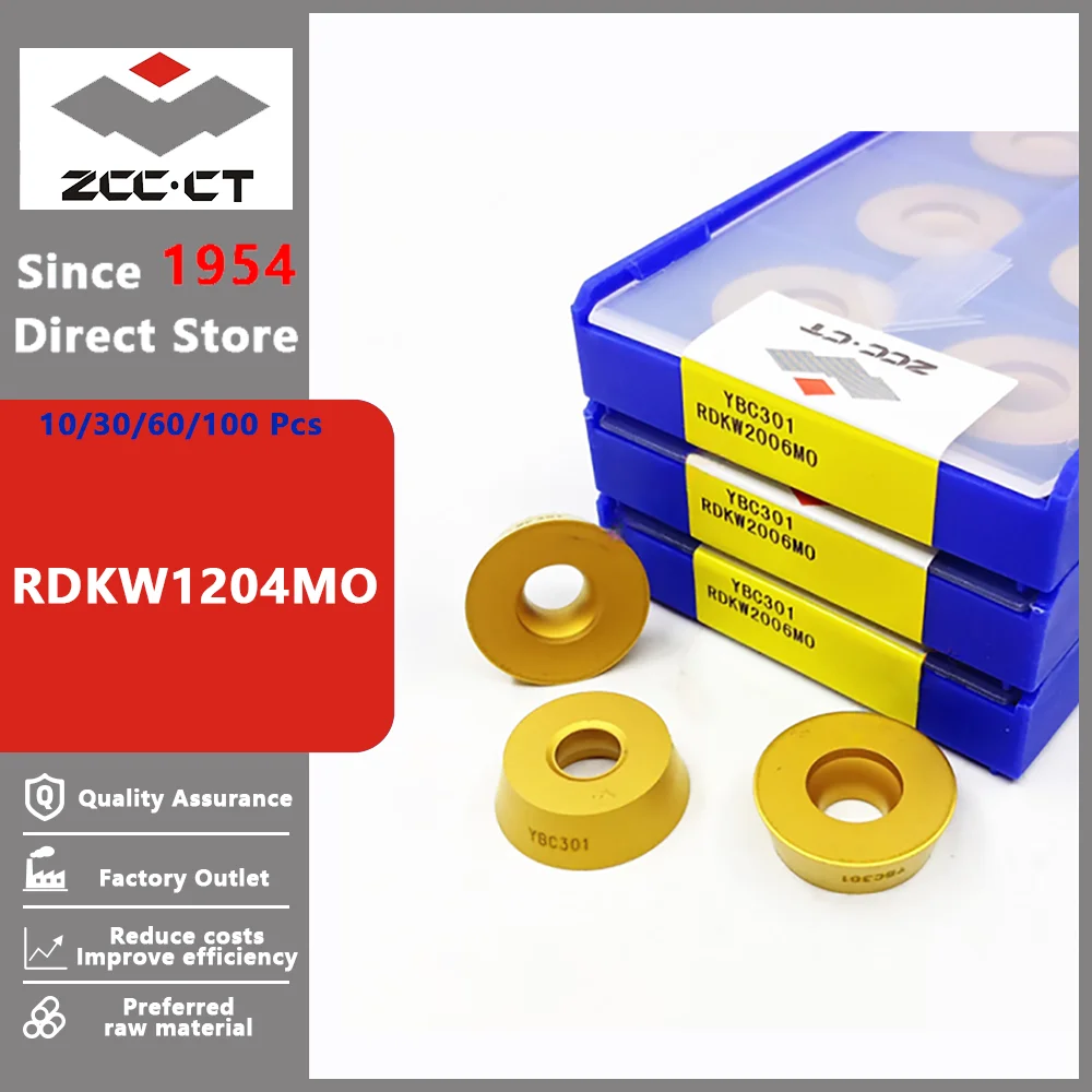 ZCC CT Original RDKW1204MO Milling Carbide Insert Blade RDKW 1204MO Lathe Turning Cutting Tool