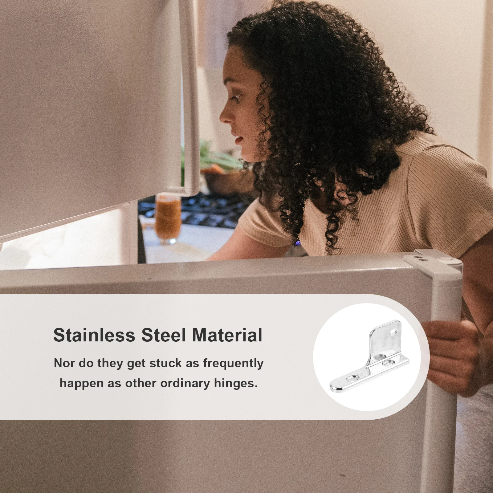 

1pcs Freezer Door Stainless Steel Heavy Duty Replacement For Refrigerator Repair Durable Fridge Hinge Household Freezer Hinge