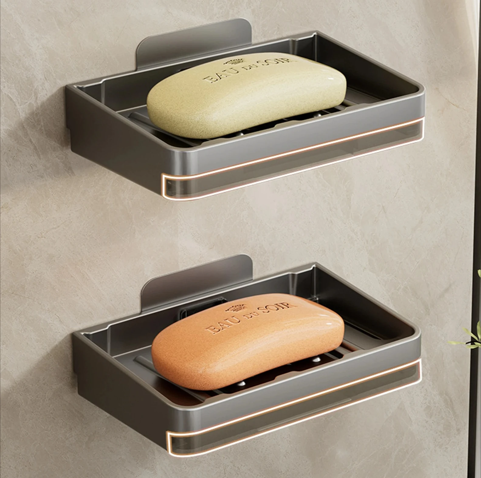

Bathroom Accessories Storage Rack Wall Soap Dish for Bathroom Case Soap Box Dish Storage Plate Drain Soap Box