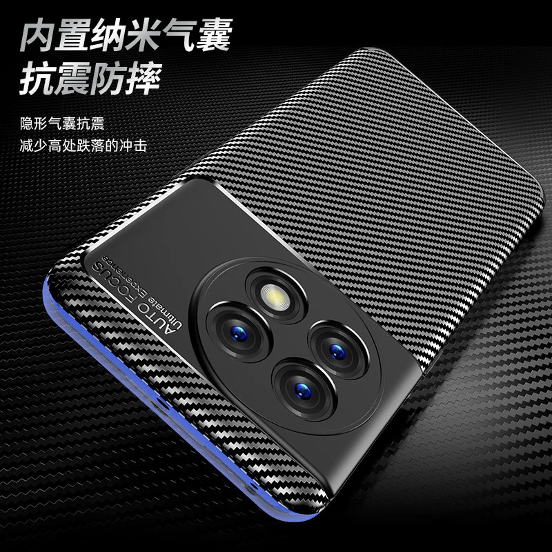 For Oneplus 11 Case Luxury Carbon Fiber Oneplus 11 Cover Rubber Silicone Fundas Protector Soft Case Oneplus 10 Pro 10T 11 Case