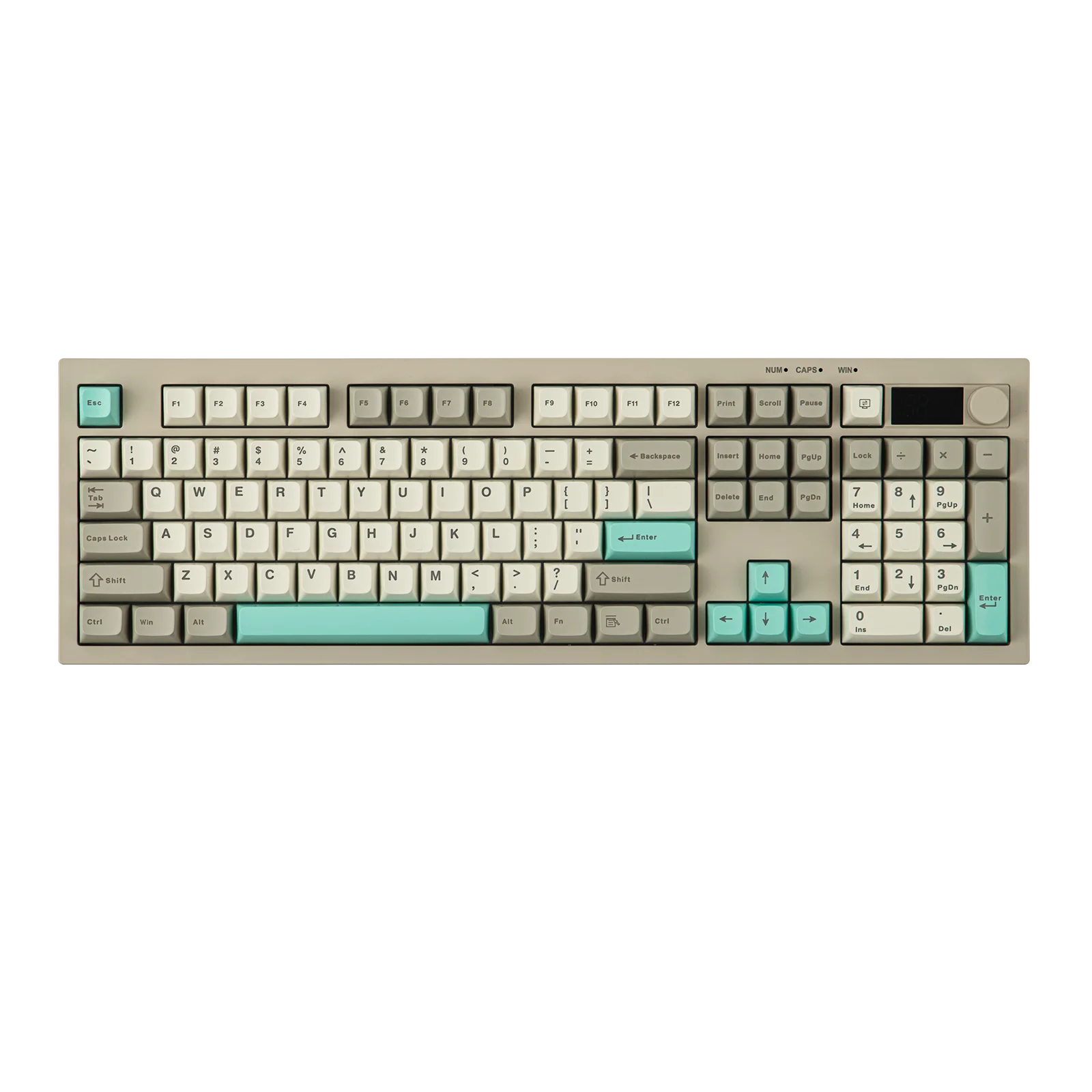 AULA S102 PRO 100% ANSI US Layout Wired/BT/2.4GHz Wireless Silent Membrane Gaming Keyboard with Volume Knob/Display & Shortcut
