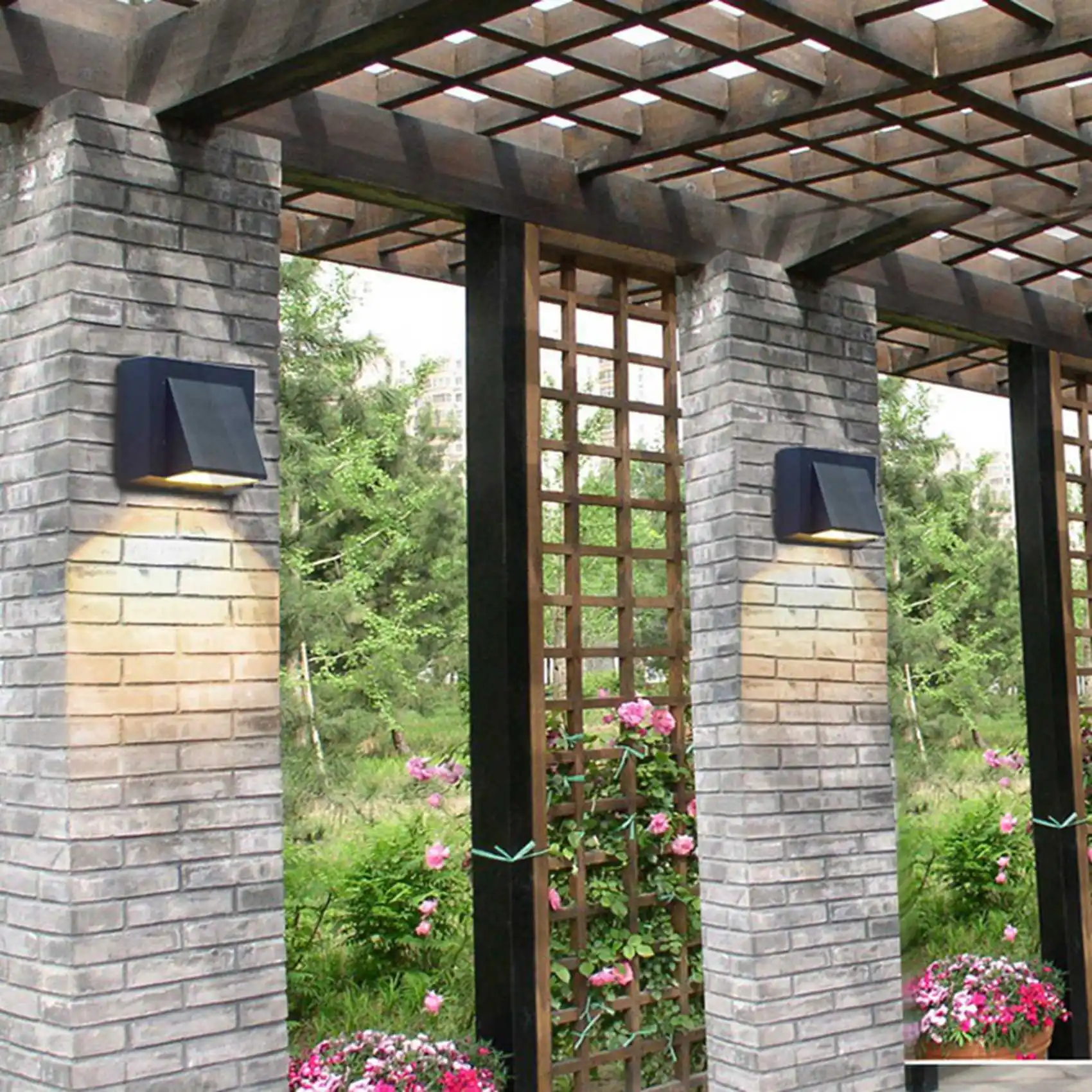 AS94-2X 3W Modern Minimalist Creative Outdoor Wall Lamp LED Outdoor Garden Light Door Light Balcony Garden Light Warm White