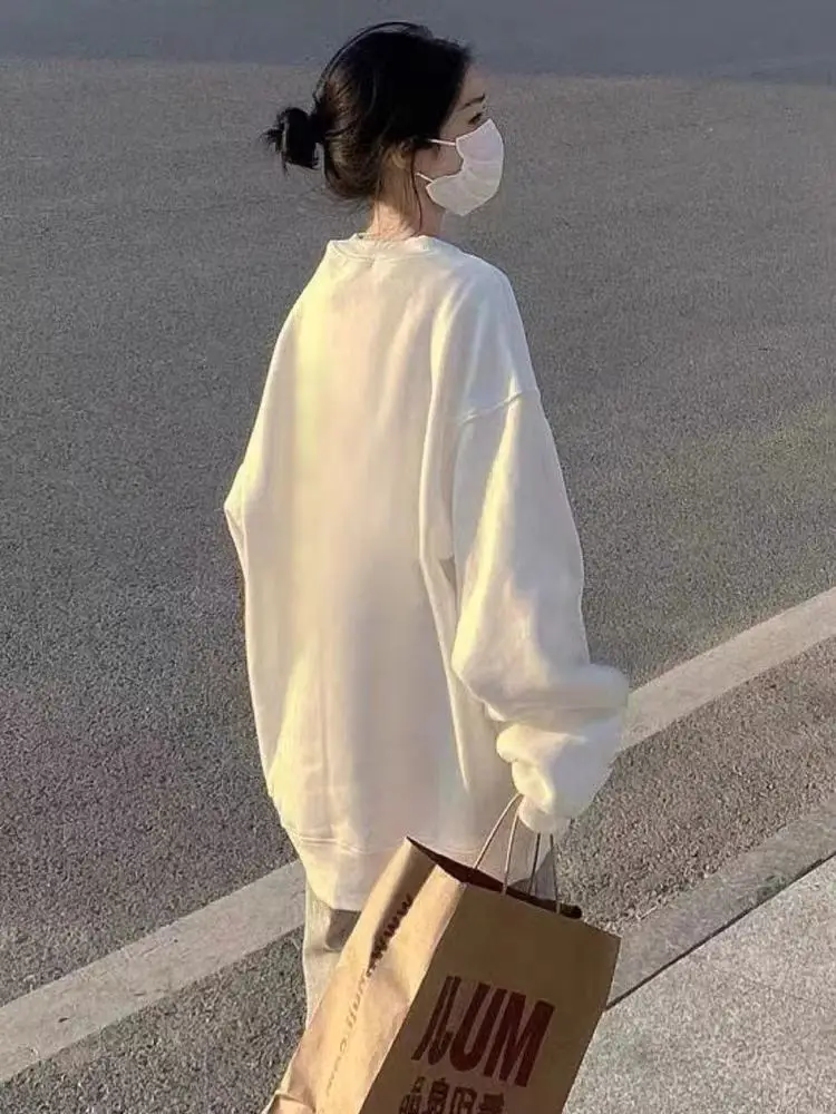 เสื้อสเวตเชิ้ตลายกราฟิกสำหรับผู้หญิง สไตล์ซับคัลเจอร์ ความงามแบบนิวทรัล สำหรับผู้ใหญ่ ผ้าฟล็อค ทนทานต่อการใช้งาน สวมใส่สบายๆ สนุกสนาน สไตล์สตรีท