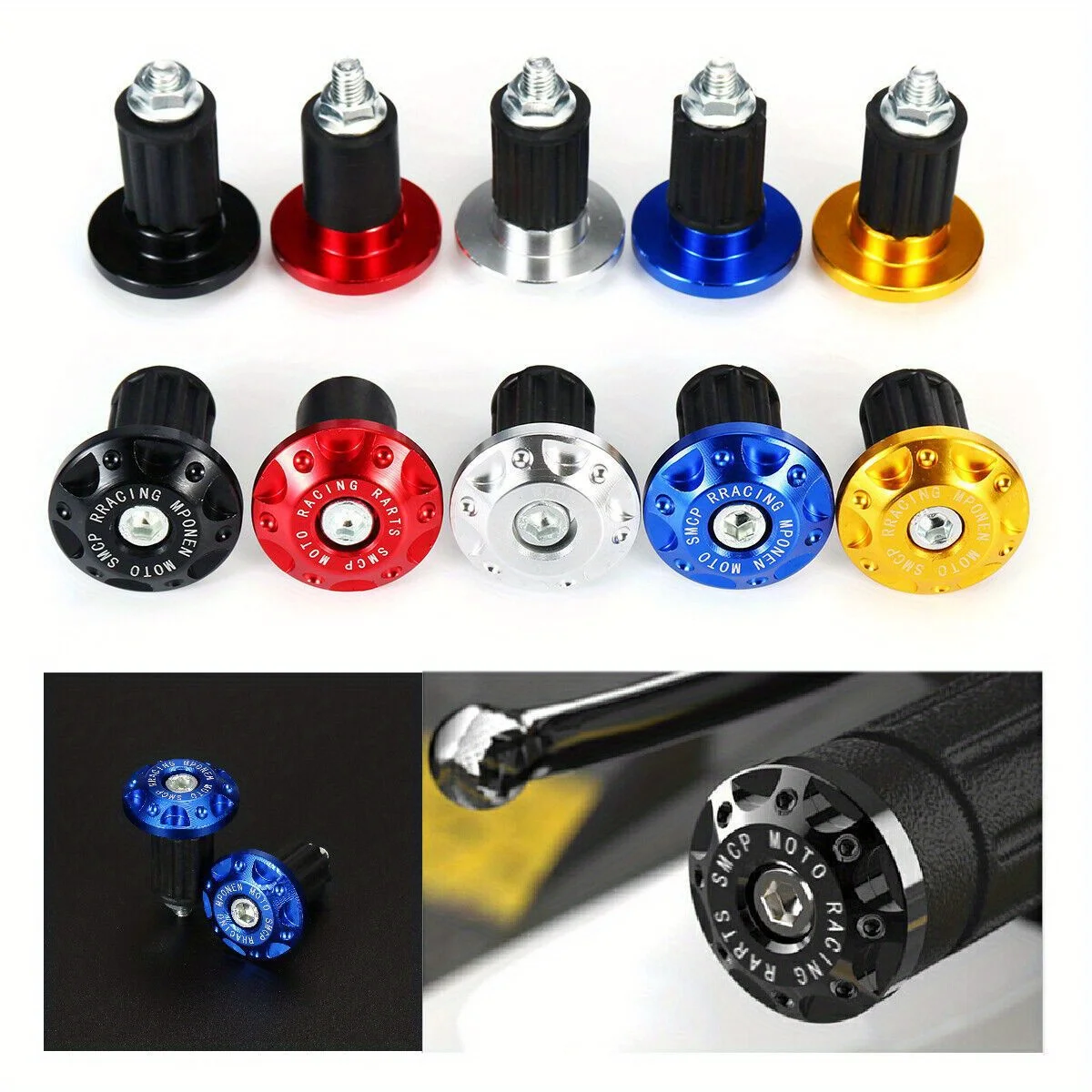 

2pcs Motorcycle Handlebar End Plugs, Handlebar Plug Caps, Off-road Motorcycle Accessories, Upgrade Your Car