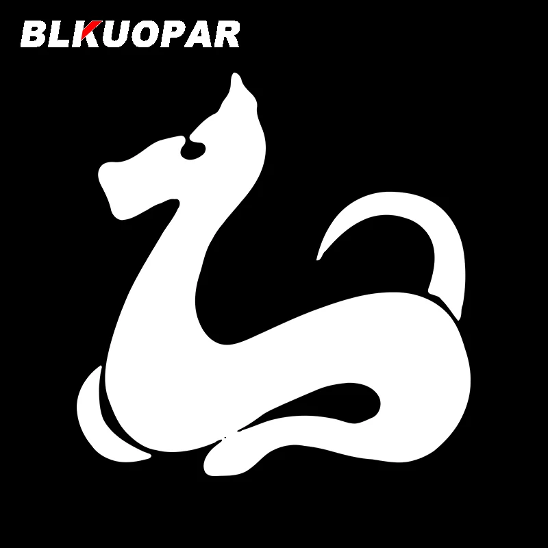 BLKUOPAR for Dog Car Stickers Creative Occlusion Scratch Decals Sunscreen Cute Air Conditioner Surfboard Decor Vinyl Car Wrap