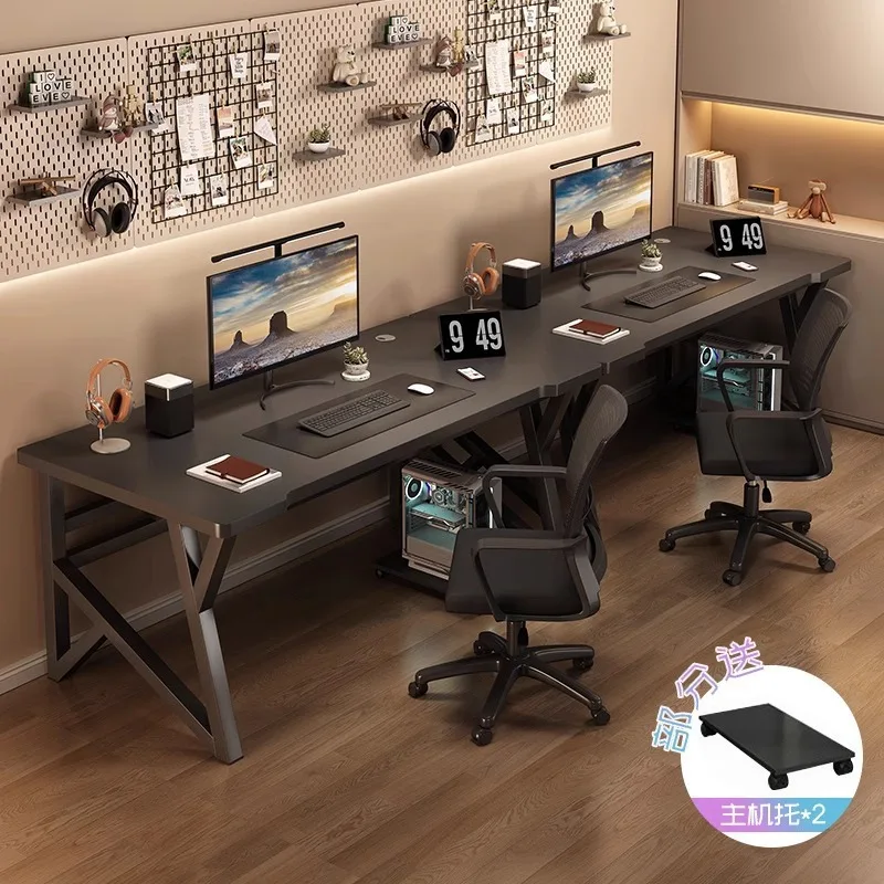 Computer desk, double gaming , home deskbedroom writing , couple side by side workbench,