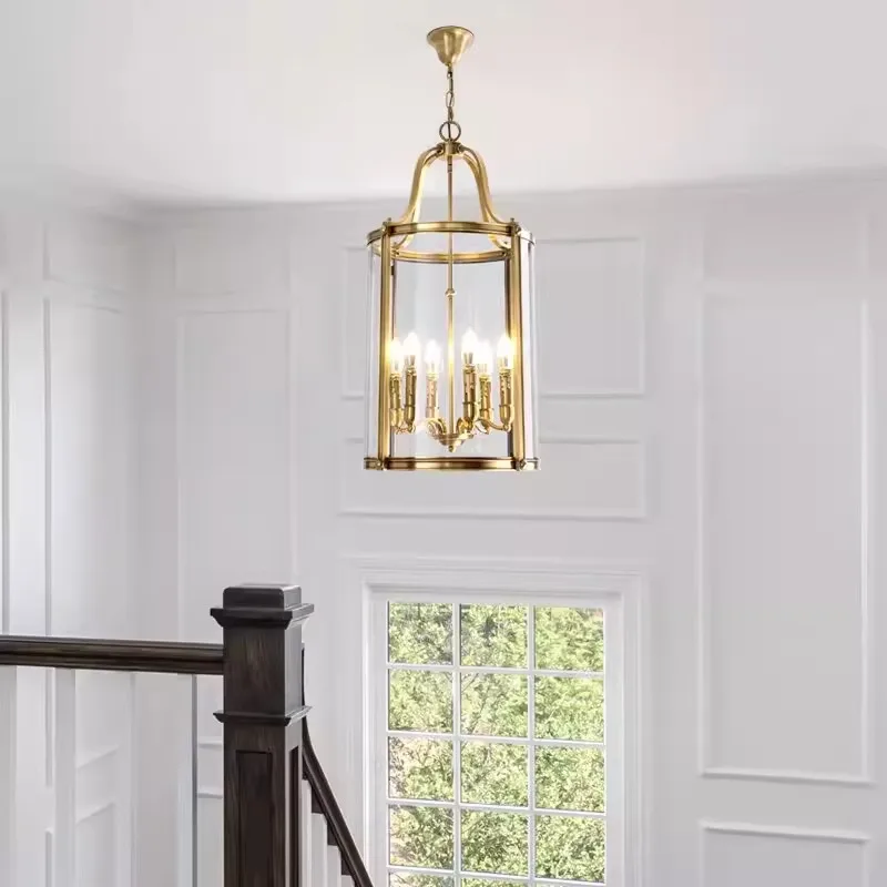 American Retro Restaurant Pendant Lights Design Antique Bird Cage Candle Lighting Living Room Dining Table and Bar Table Lamp