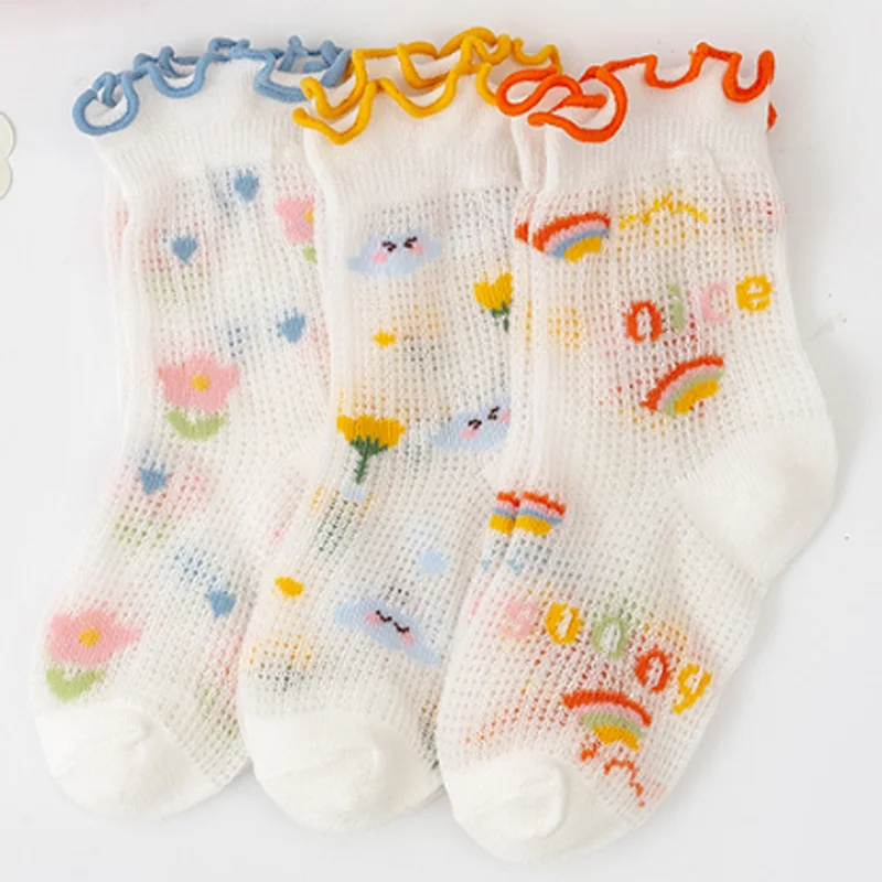 

3Pair/lot New Children's Socks Summer Thin Baby Girls' Socks