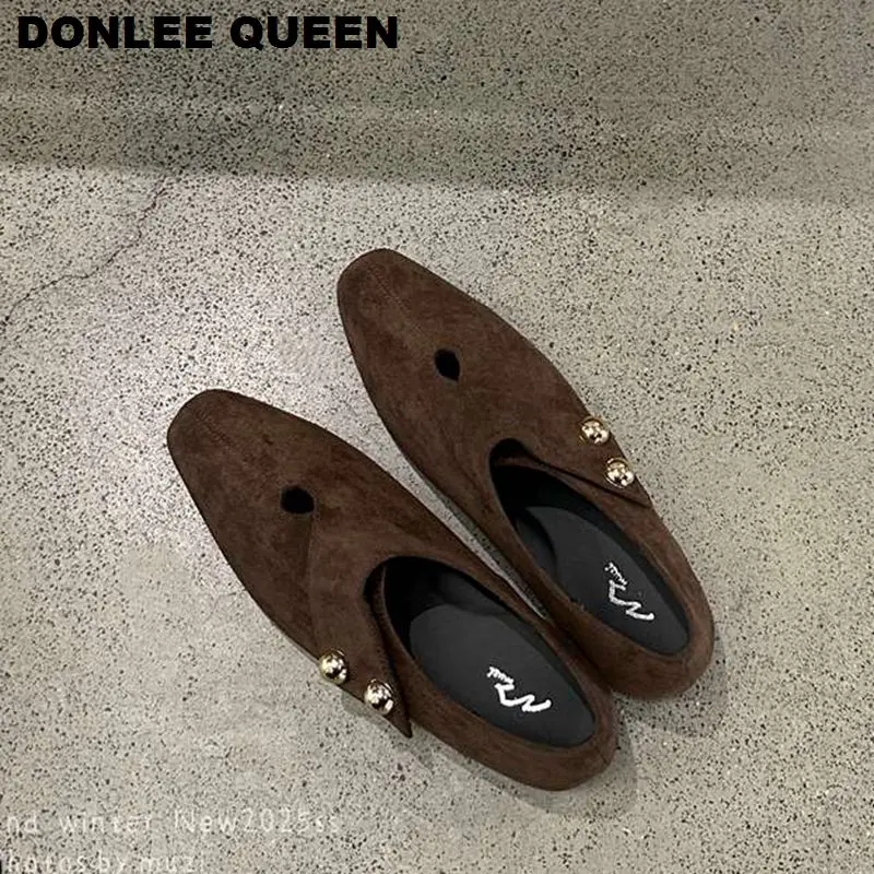 

Retro Loafers Square Toe Flats Shoes Women Ballet Fashion Sneaker Shoes Brand Ballerina Slip On Walking Daily Life Comfort Mujer