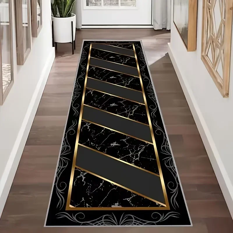 Kitchen Floor Mat Bedroom Living Room Long Bedside Hallway Hallway Soft Washable Carpet Non-slip Bathroom Entrance Doormat