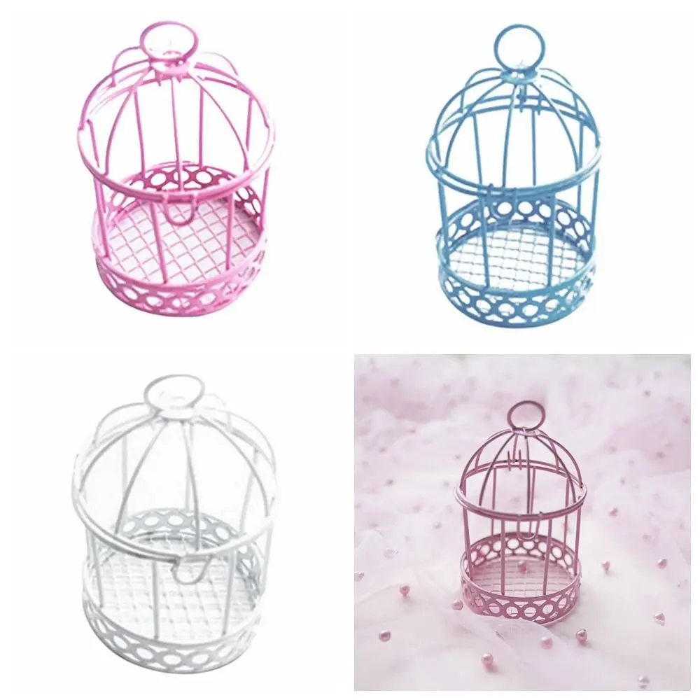 Durable Bird Cage Mini Bird Cage Cute Portable Bird Cage Storage Box Macaron Iron Craft Home