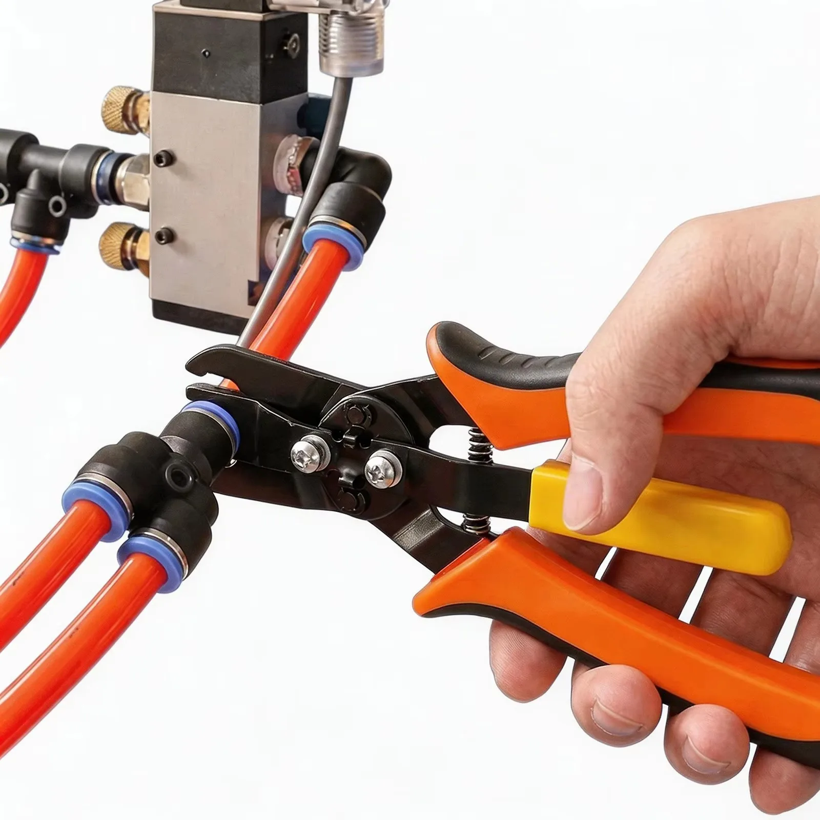 LOZLIN Pneumatic Disconnect Pliers Tool Set Push to Connect Fittings Removal Pliers Air Hose Disconnect Tool for Maintenance