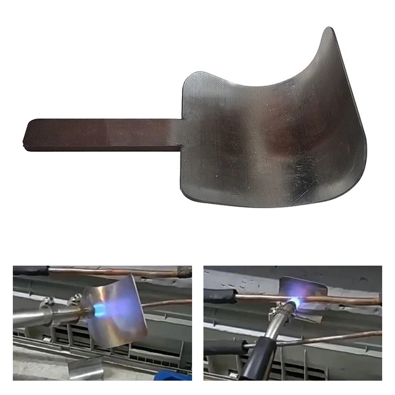 Torch Shield Baffle 100mm Carbon Steel Alloy Heat Resistant Guard For Oxy Welding Copper Pipe Refrigeration Repair Tool