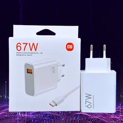 Xiaomi 67W Charger Original Fast Charge Turbo Adapter Usb Type C Cable For Redmi Note 14 13 Pro Mi 13 Lite K60 K60E K50 Phone