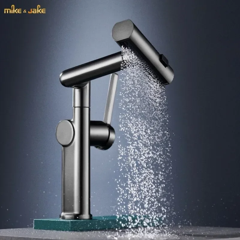 Mechanical arm basin faucet, bathroom hot and cold universal faucet, household bathroom balcony lucky cat faucet