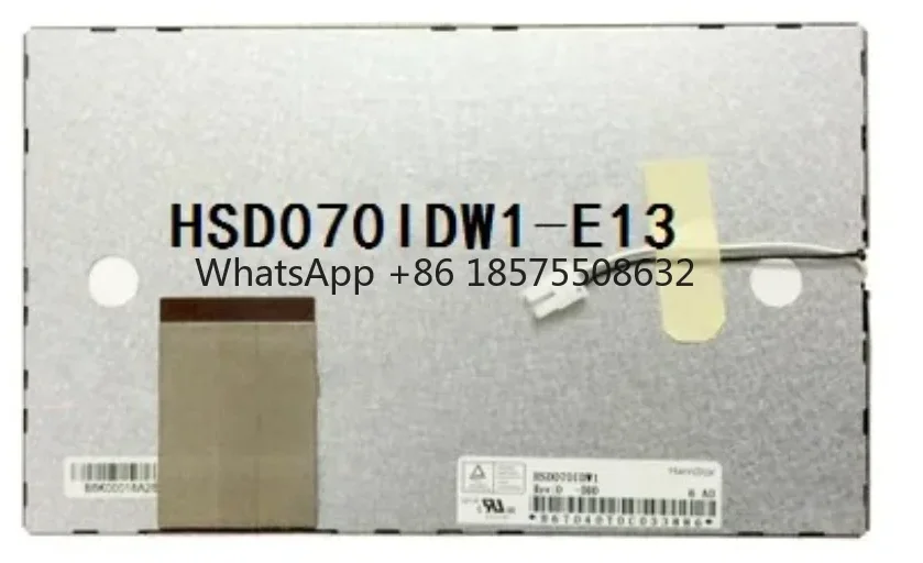 Original 7 inch LCD screen for car dvd gps HSD070IDW1-E13 HSD070IDW1 60 pin 800*480 165MM*100MM*5MM