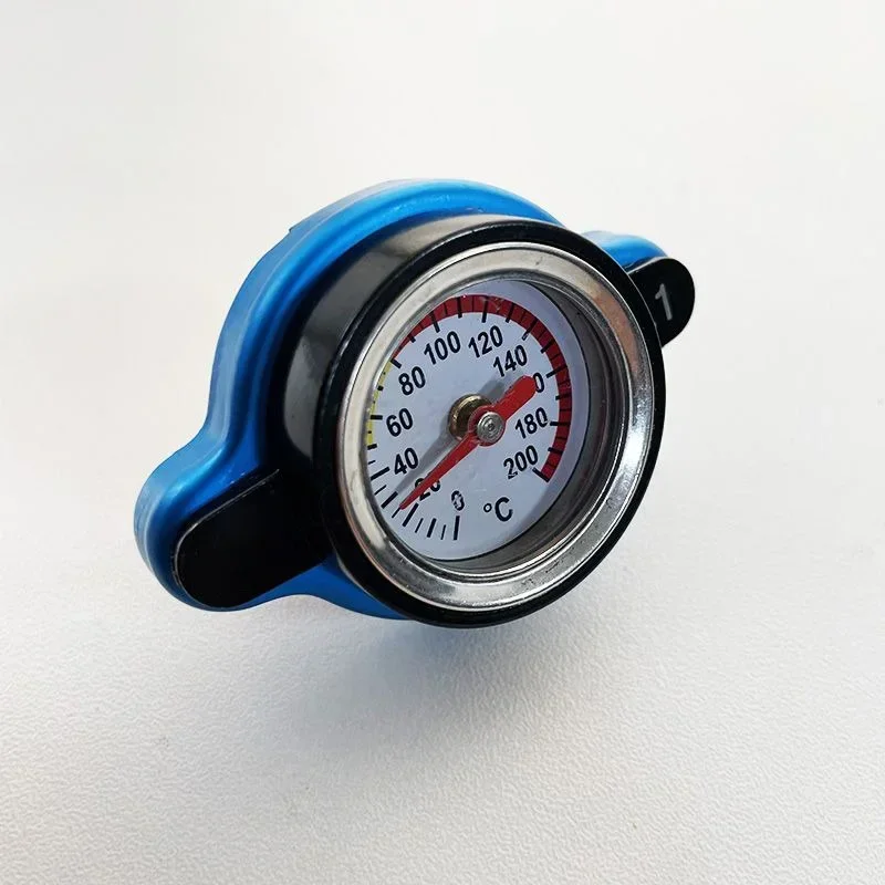 Car Automobile Thermo Radiator Cap Tank Cover 0.9 Bar/1.1Bar Water Temperature Gauge with Utility Safe for Car Accessories