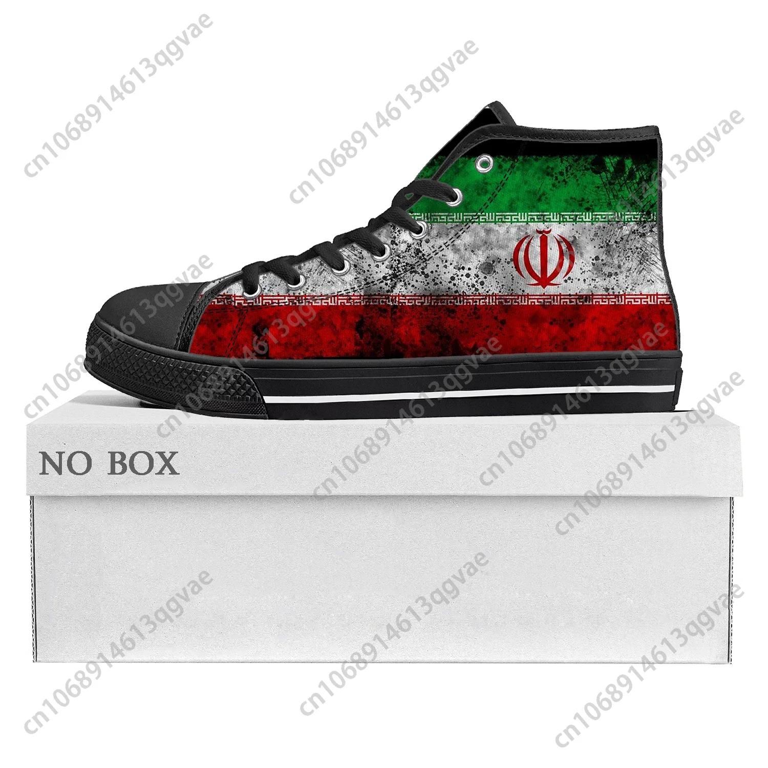 Iranian Flag High Top High Quality Sneakers Mens Womens Teenager Canvas Sneaker Iran Casual Couple Shoes Custom Shoe