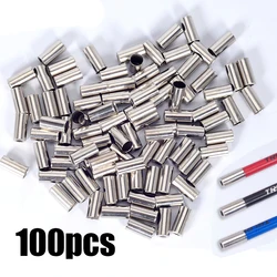 50/100pcs 5mm Bike Cable Caps Housing Hydraulic Hose End Tips Crimps Ferrules for Bicycle Brake Cable Copper