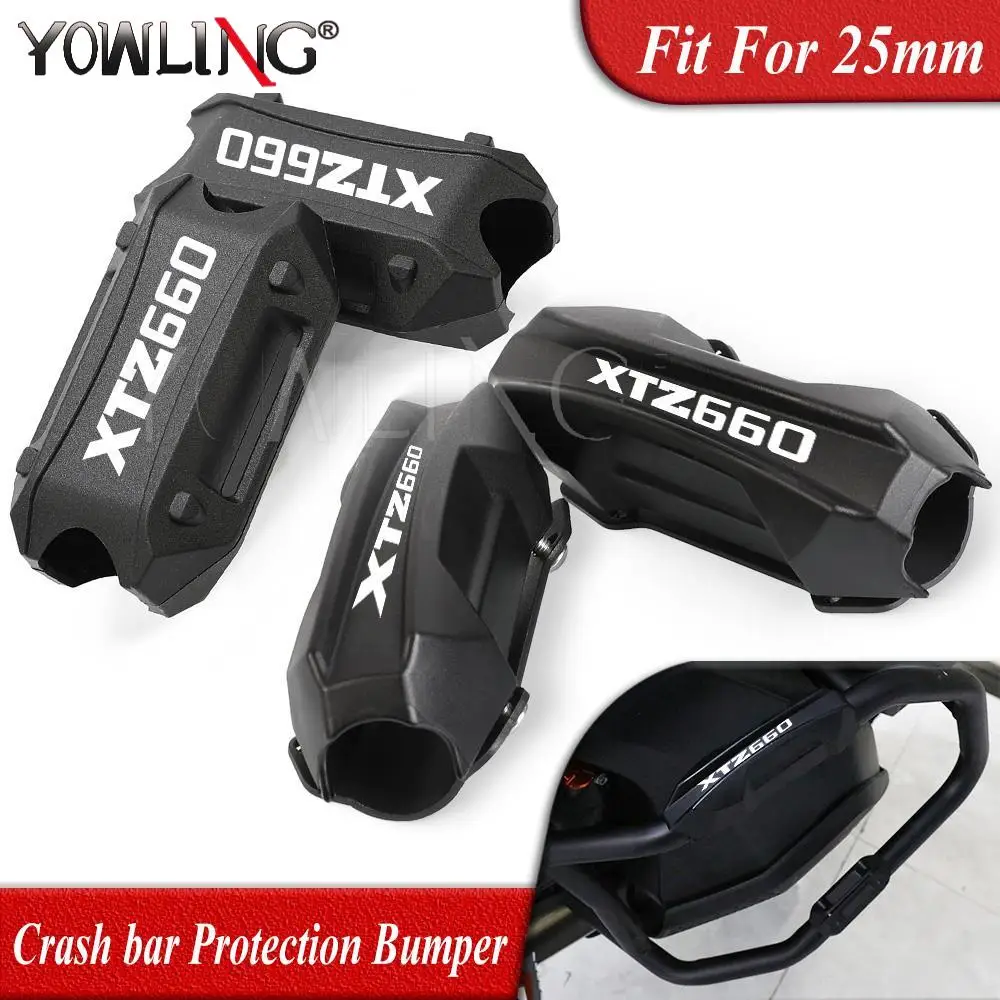 25mm For YAMAHA XTZ 660 XTZ660 TENERE 1991-1996 1997 1998 Motorcycle Engine Crash Bar Protection Bumper Decorative Guard Block