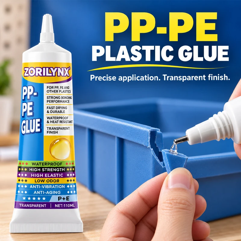 PP and PE Plastic Repair Glue Clear Liquid Bonding Adhesive for Plastic Tank Pipe Crack Mending Sealant 110ml - ZORILYNX