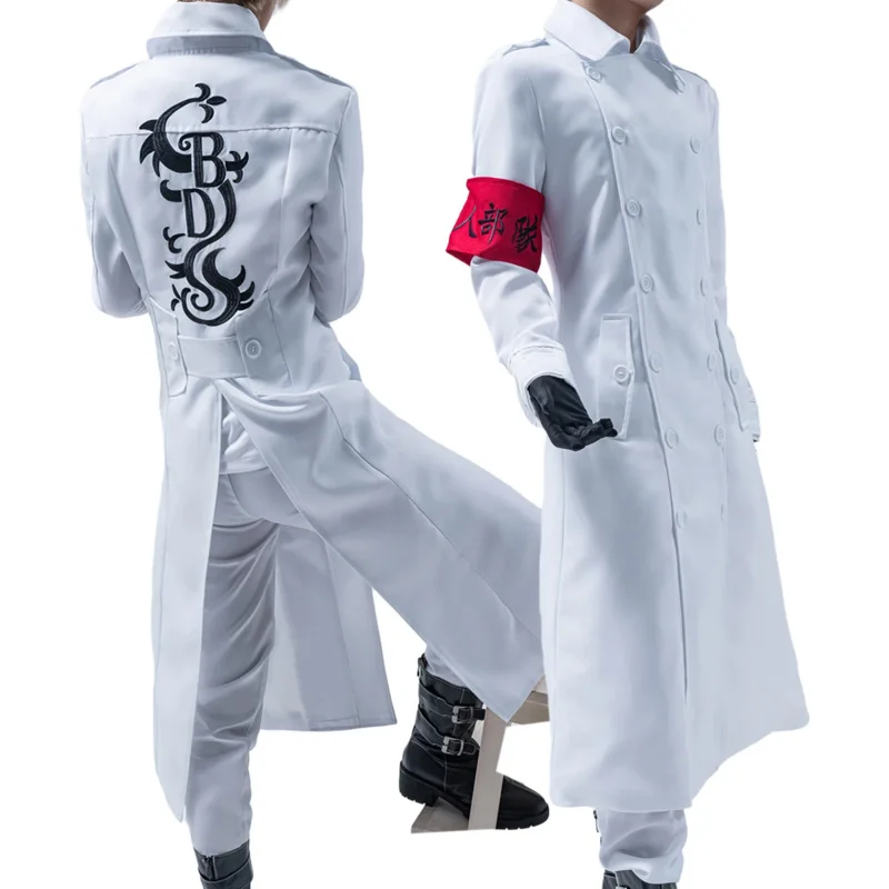 HOLOUN Tokyo Revengers Anime Cosplay Costume Black Dragon Coat Seishu Inui Hajime Kokonoi Embroidery Jacket Halloween Christmas