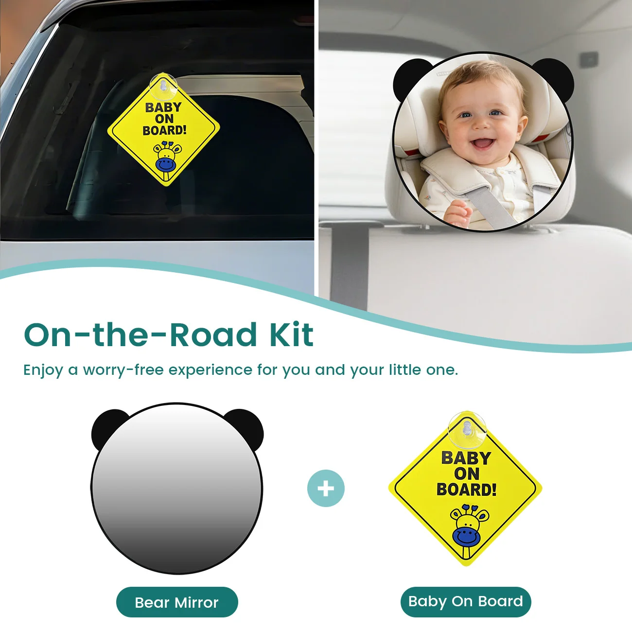 Baby Car Mirror for Rear Facing Infant with Wide Crystal Clear View, Shatterproof, Adjustable, Crash Tested Car Rearview Mirror