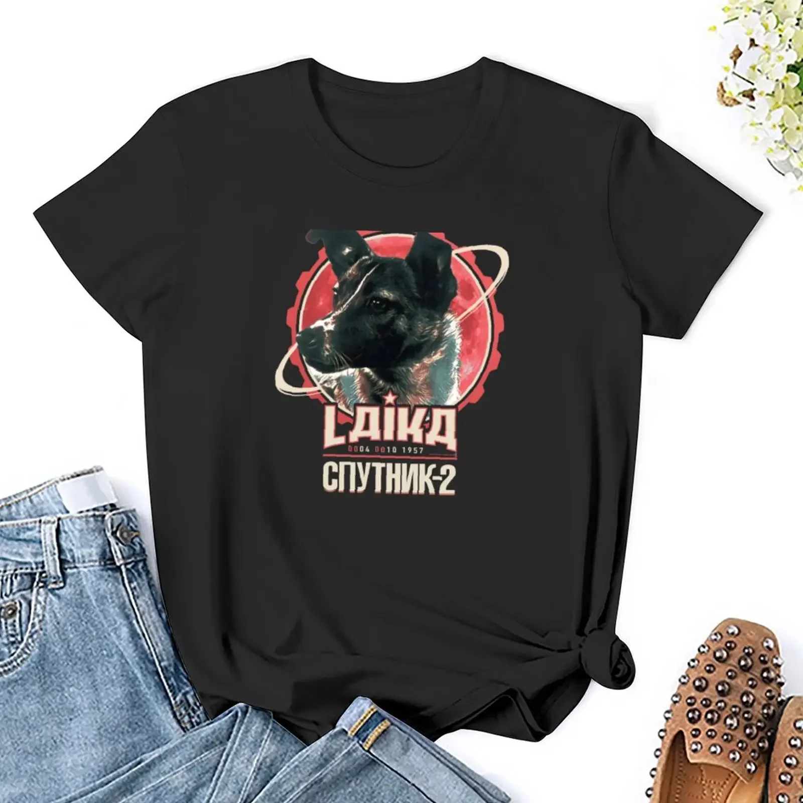 Laika T-Shirt Esthetische Kleding Grappige T-Shirt Jurk Voor Vrouwen Plus Size Sexy