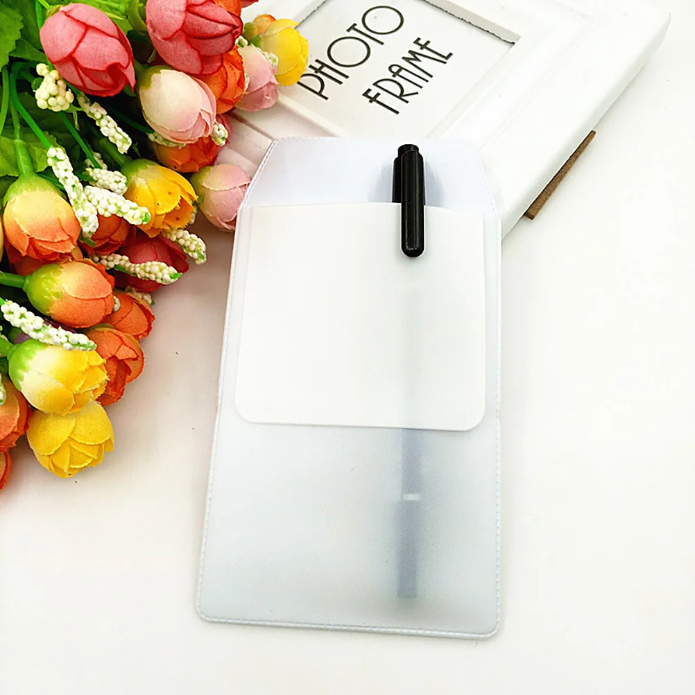 

10 pcs Leakproof Wear Resistant Transparent Pen Pouch Scratch Resistant Office Stationery Bag For Phone Coin Storage