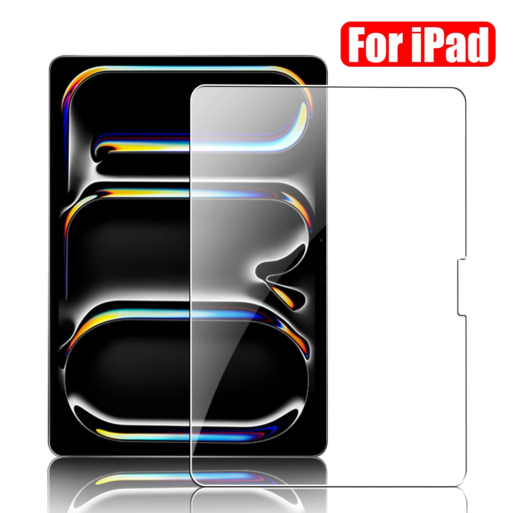 Tempered Glass For Ipad Pro 11 12.9 13 2024 10th Generation Screen Protector For iPad Air 6 5 4 7th 8th 9th 10.2 Mini 6 9.7 Film