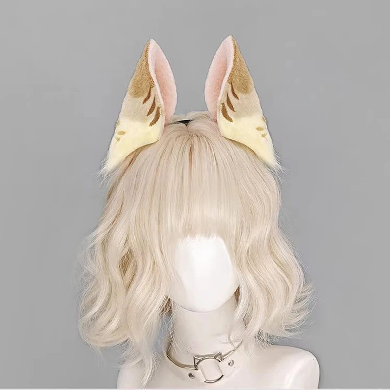 Set di Orecchie e Coda di Animale Peluche Alice da Zenless Zone Zero, Fascia Regolabile e Fermaglio per Capelli, Costume Cosplay per Halloween