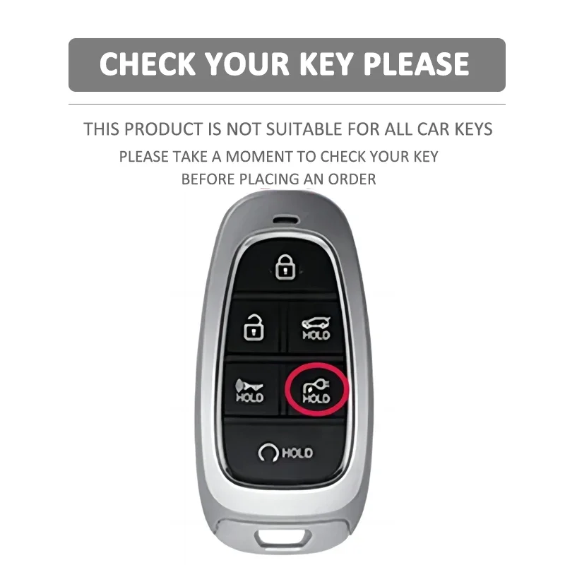 For Hyundai Sonata Sel Ev 6 Ev 8 IONIQ 5 NEXO Tucson Grandeur 6 Buttons Silicone Car Key Case Cover Skin Keychain Accessories