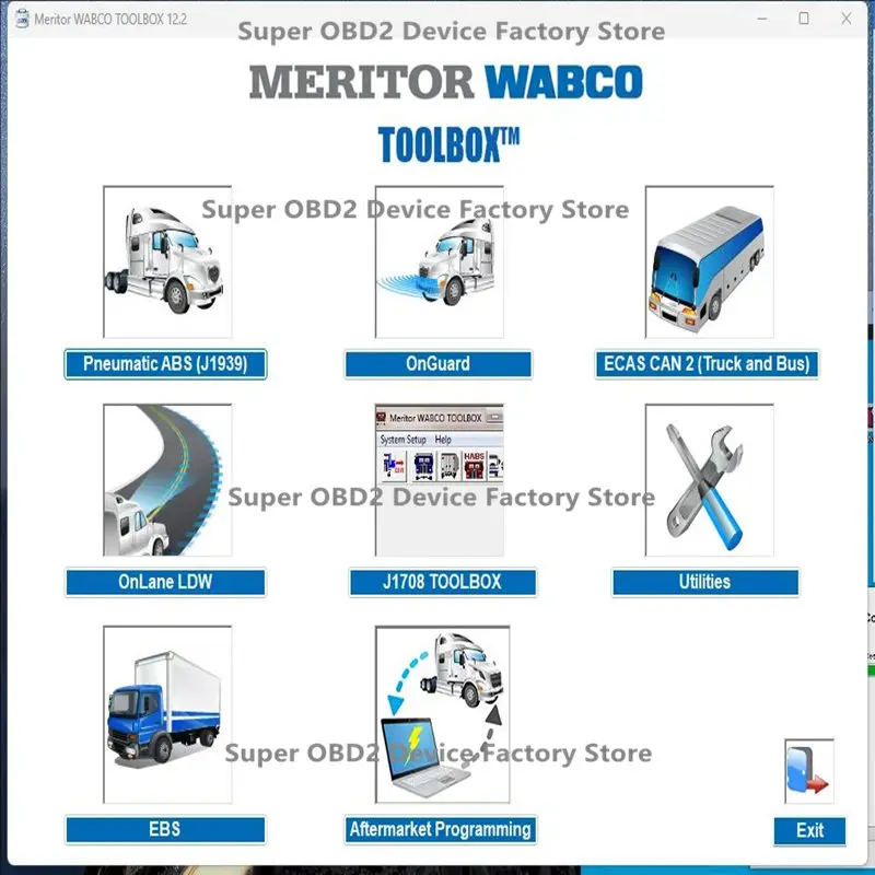 Meritor WABCO TOOLBOX 12.2 Diagnostic software +Keygen Maintenance Manual Diagnostic For tractor trailer ​Updata 2016