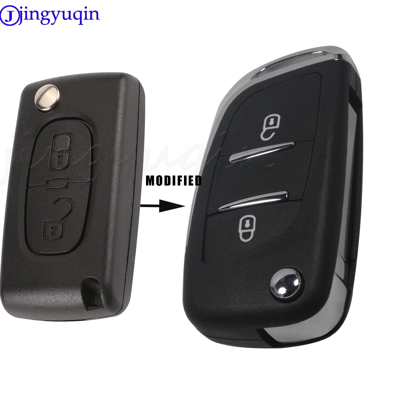 

Modified Flip Key Shell Remote Key Case 3 Button for Peugeot 306 407 408 607 for Citroen C4 C2 Car Key CE0536 VA2 Blade