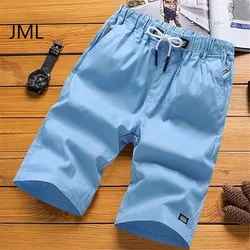 Men's Workwear Shorts, Solid Color, Multiple Pockets, Casual Daily Beach Pants, Holiday Cotton Blend, Fashionable And Classic