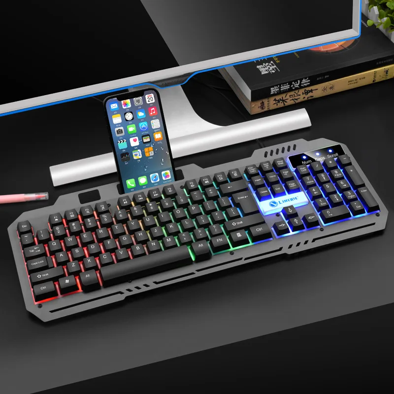 Imagem -05 - Touch Wired Teclado e Mouse Grupo Led Luminoso Esports Desktop Computador Laptop Office Game Novo T25