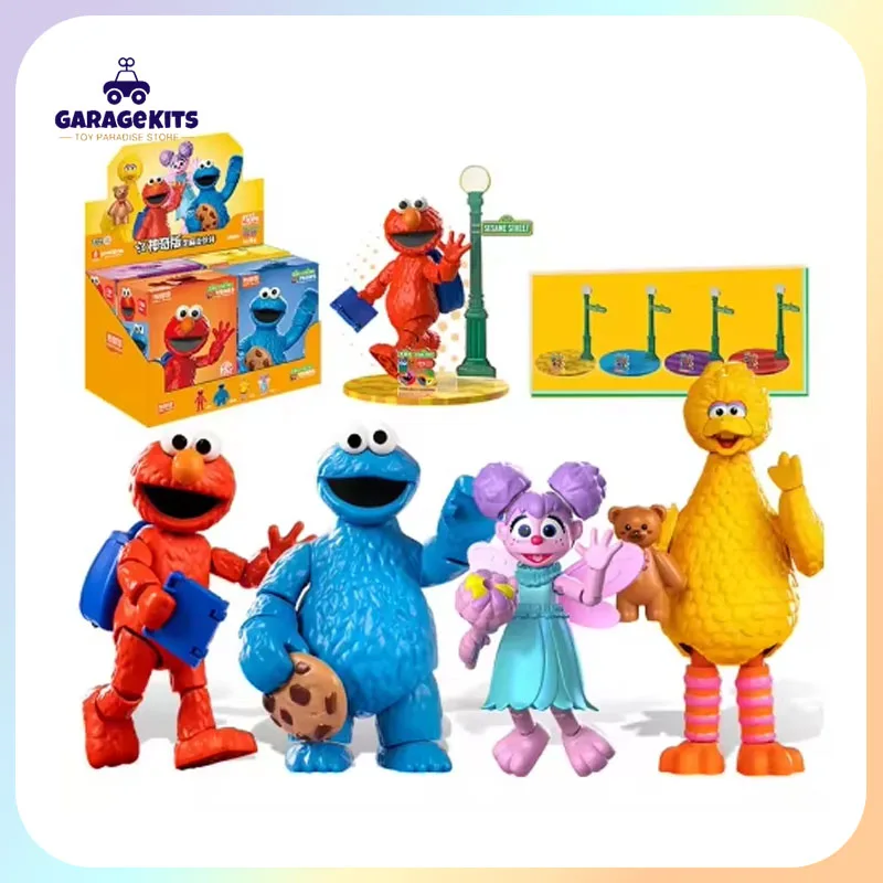 

Genuine Blokees Peripheral Sesame Street Character Cute Anime Figures Model Children Toys Desktop Decoration Birthday Gift