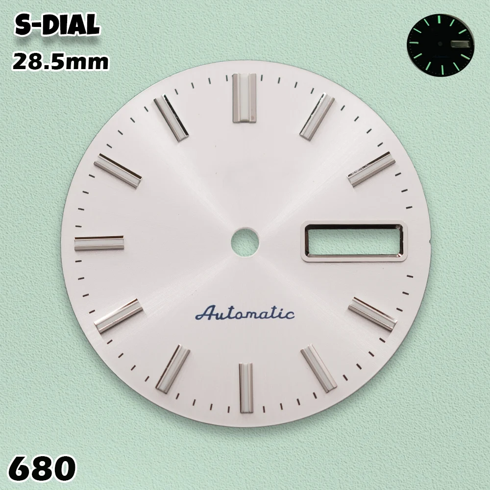 Relojes SKO SS con logotipo, esfera blanca de 28,5mm NH36, movimiento NH36/4R36, relojes luminosos verdes para hombre, accesorios de modificación de relojes, herramientas de reparación