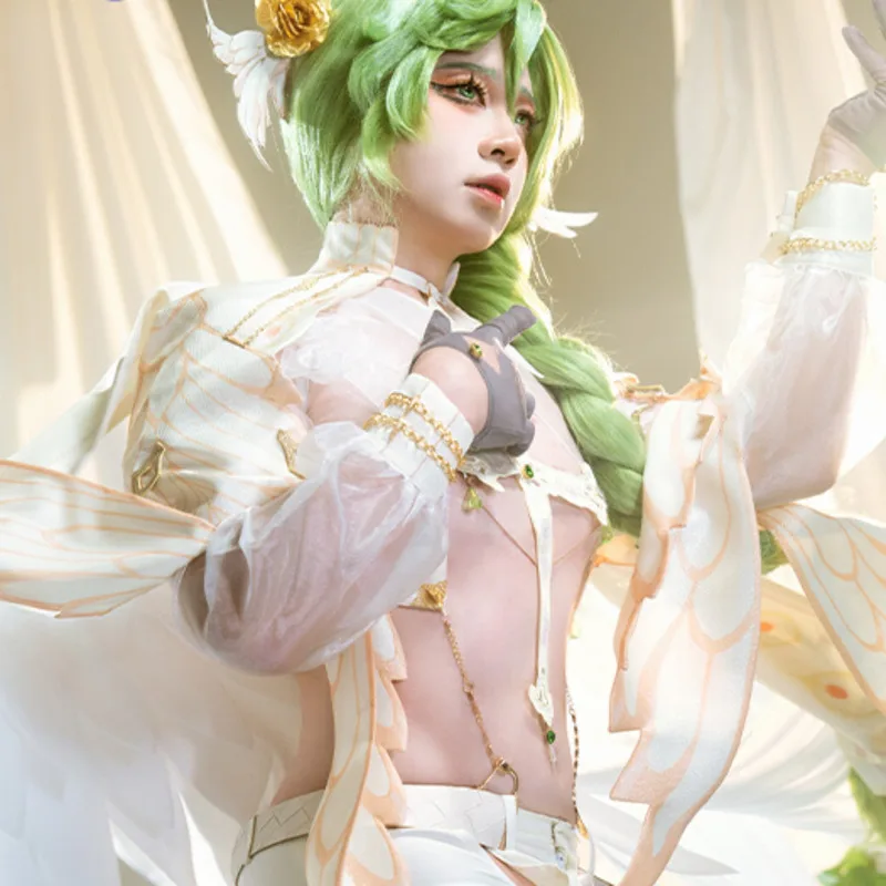 Anime Game Nu: Carnival Olivine Angel The Distant Wish In The Tower Cosplay Costume Cos Sexy Uniform Hallowen Party Wigs Clothes