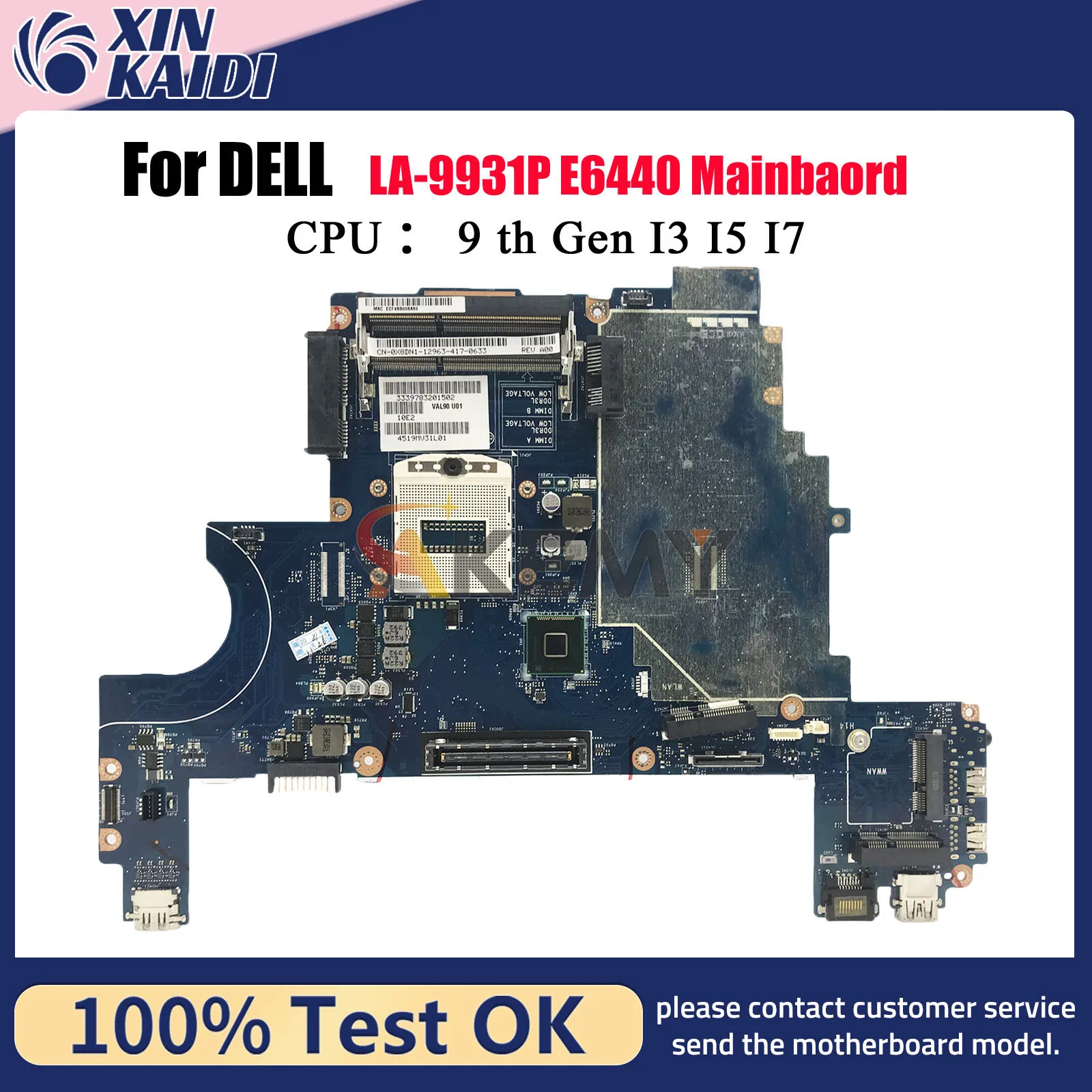 

For DELL Latitude E6440 Laptop Motherboard LA-9931P VAL90 0FVNJN CN-0X8DN1 0D5CH1 007KGN 085M2V 100% Tested OK
