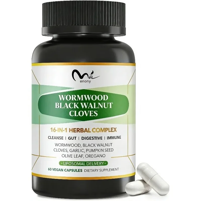 Liposome Black Walnut Clove Garlic Olive Leaf, Pumpkin Seed, Turmeric, Black Pepper, 60 Capsules of Vegan