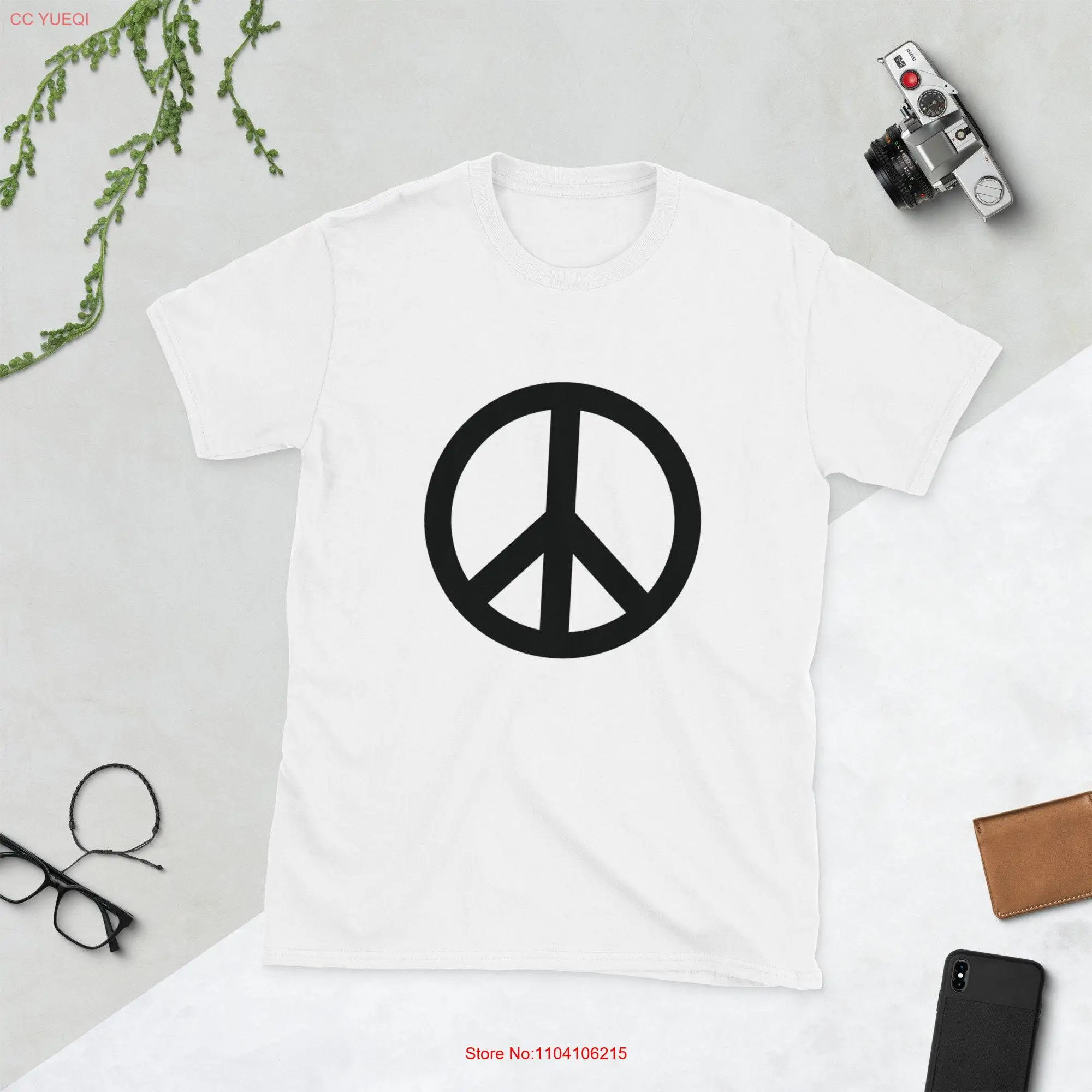 Peace Sign D เสื้อยืดแขนยาวหรือสั้น