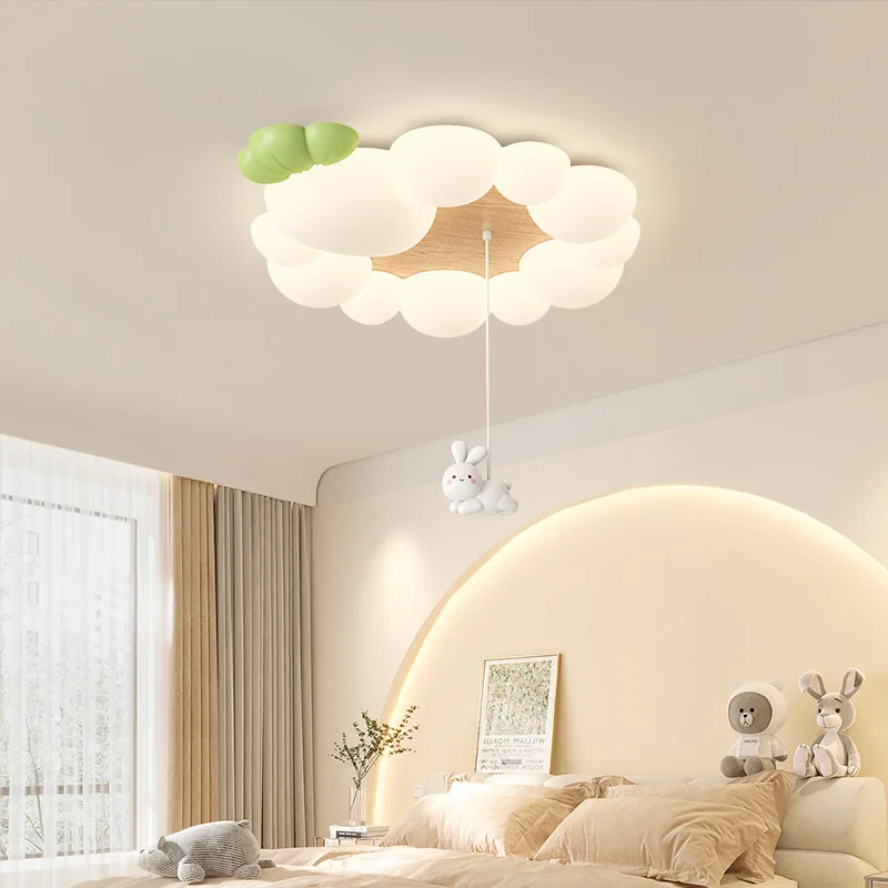 Bubble Cloud Radish Ceiling Lights LED Children's Room Light Cute Rabbit Panda Cloud Lights Warm Boy Girl Bedroom Ceiling Lamps