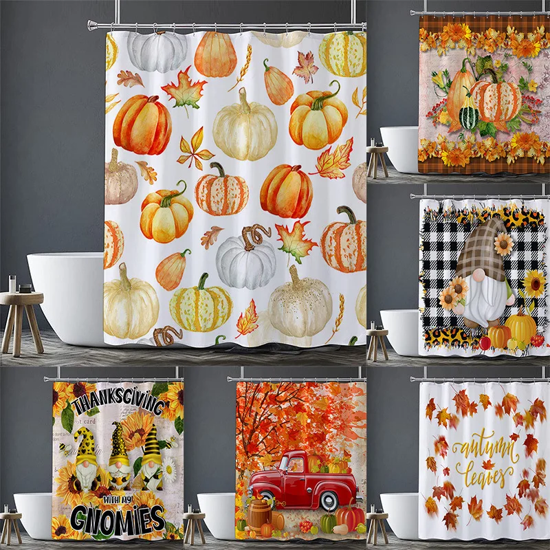 

Хэллоуин кленовые листья моющиеся грязеотталкивающие занавески для душа насадка для душа водонепроницаемая полиэстеровая занавеска для ванны для домашнего декора