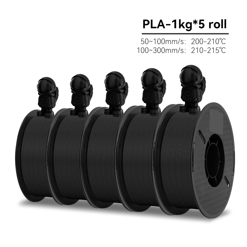 KEEPANG PLA/HS-PLA/PETG/Zijde PLA 3D Printer Filament 1.75mm Mix Kleur 5 Rolls Hoge snelheid PLA Afdrukken Materiaal voor Bambu Lab