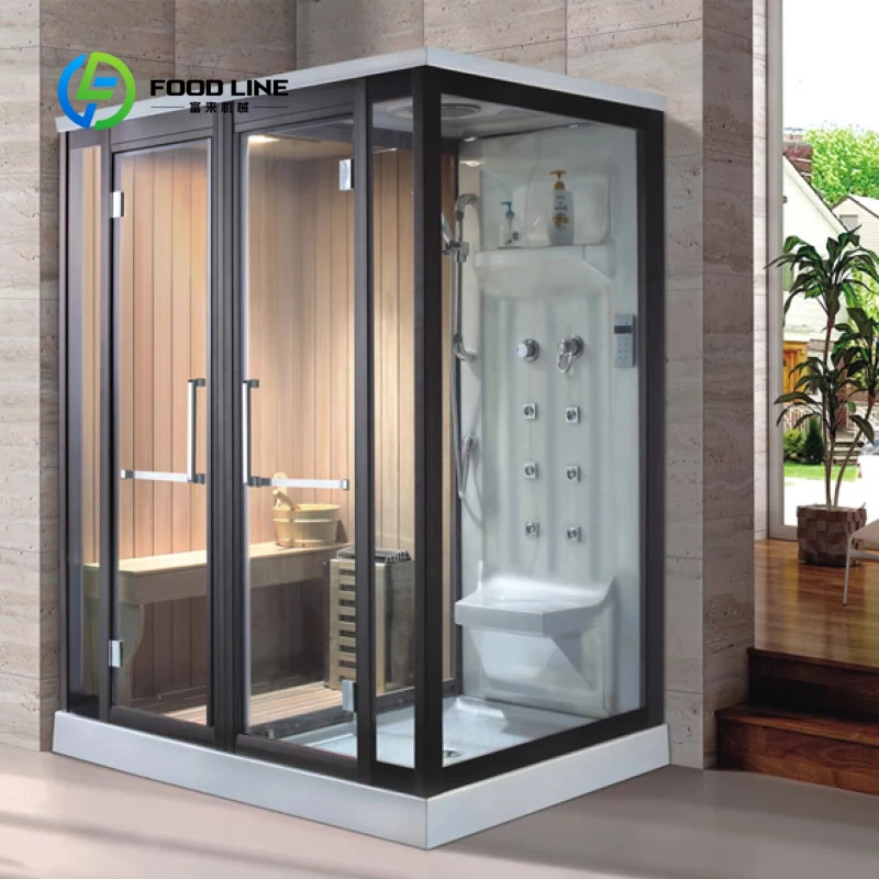Customized Indoor Household Sauna Steam Sauna Cabin, Steam and Sauna Combined Design with Full Shower Room Set