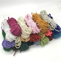 5 Meters/Lot 3/5mm 3 Strands Polyester Rope For Costume Jewelry Gift Box Decoration Rope DIY Handmade Home Textile Decoration