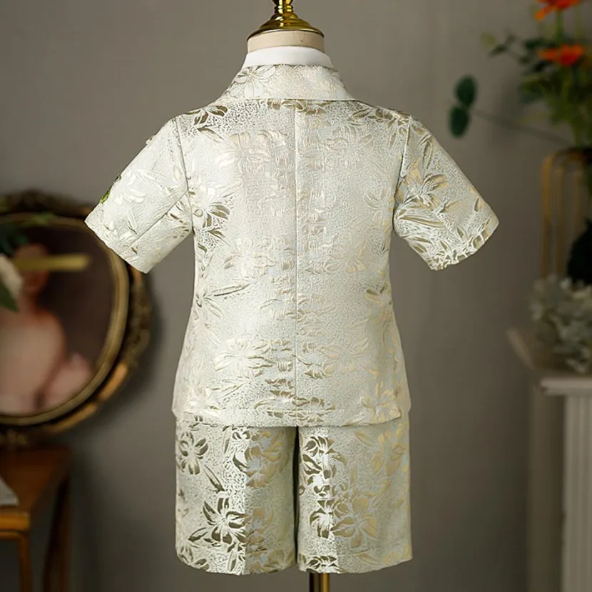 Children Suits Summer Autumn Wedding Baby Birthday Piano Performance Costume Kids Baptism Eid Festival Boys Sets A2226